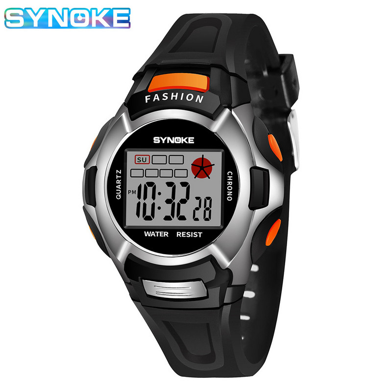 Studentų mados elektroninio laikrodžio signalizacija Spalvingas šviečiantis daugiafunkcis sporto berniukų mergaičių pradinių klasių mokinių laikrodis Sto mieste