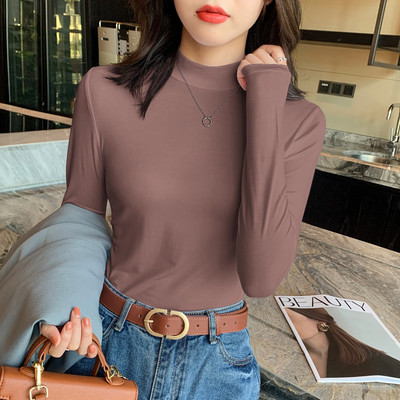 Kõrge kraega puhas mudelpluus