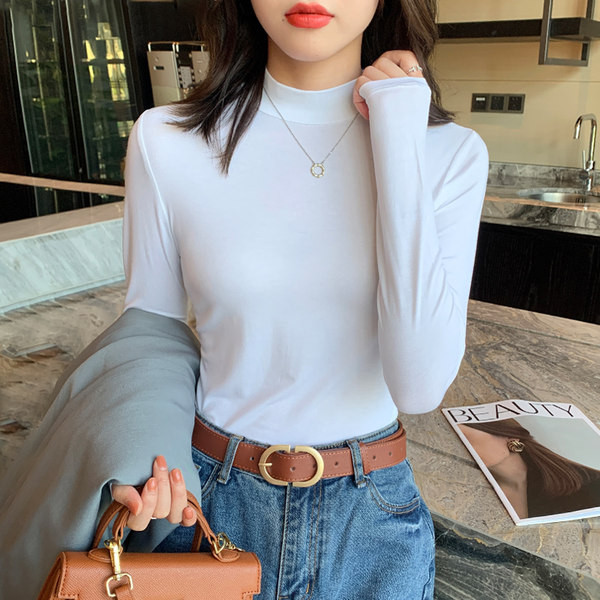 Kõrge kraega puhas mudelpluus