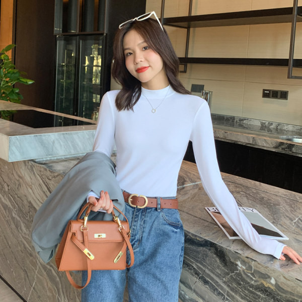 Kõrge kraega puhas mudelpluus