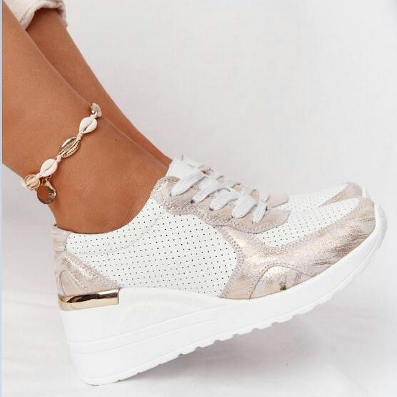 Uhidisain Uued naiste vabaajajalatsid Kõrgust suurendavad spordikingad Õhkpadi Mugavad tossud Zapatos Drop Ship