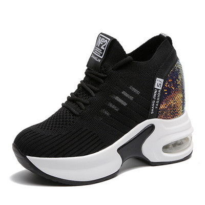 Moodsad litrid naiste kingad kontsad 9 cm kootud kingad platvorm naiste valged tossud naistele uued naiste tennised tossud