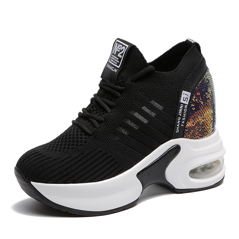 Moodsad litrid naiste kingad kontsad 9 cm kootud kingad platvorm naiste valged tossud naistele uued naiste tennised tossud