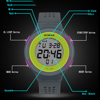 SYNOKE Ultrathin Unisex Electronic LED Digital Sports Αδιάβροχο Γυναικείο Ρολόι Ανδρικά ρολόγια Dive 50m Military Sports ρολόγια reloj