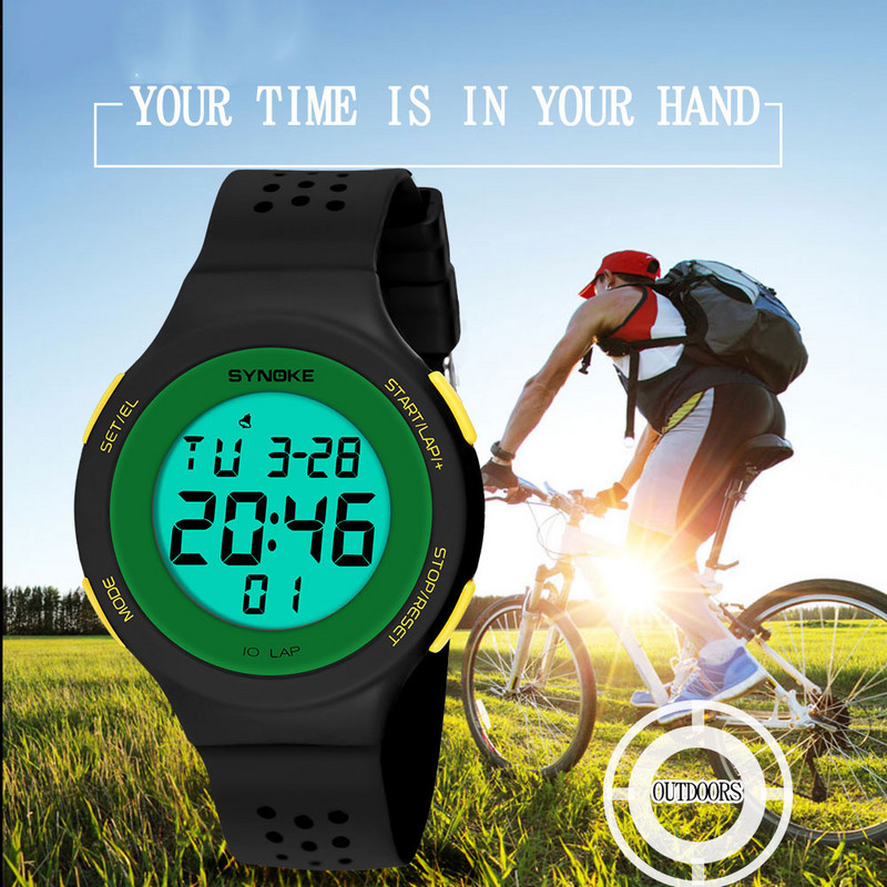 SYNOKE Ultravékony uniszex elektronikus LED digitális sport vízálló női férfi karóra férfi búvár 50 méteres katonai sportórák reloj