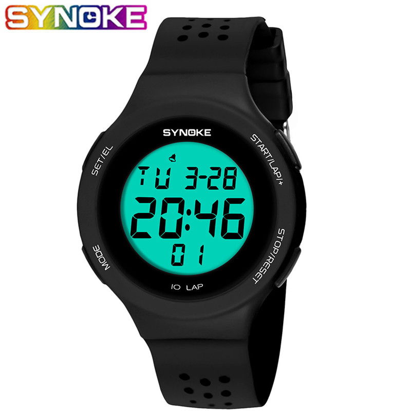 SYNOKE Ultravékony uniszex elektronikus LED digitális sport vízálló női férfi karóra férfi búvár 50 méteres katonai sportórák reloj
