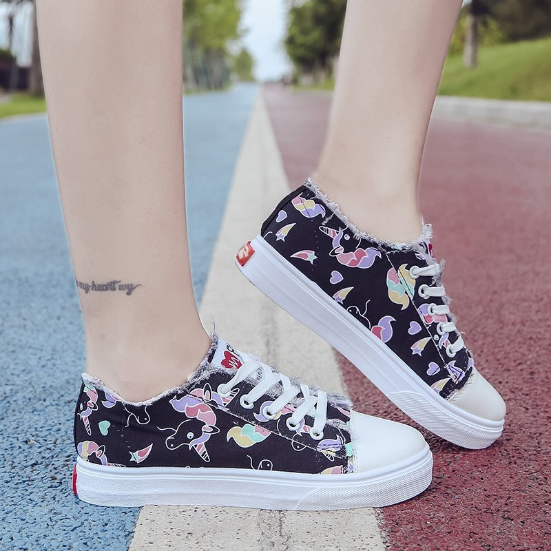 TP685013 Sportcipők Fűzős Alkalmi lapos Canvas Vulcanize Cipők