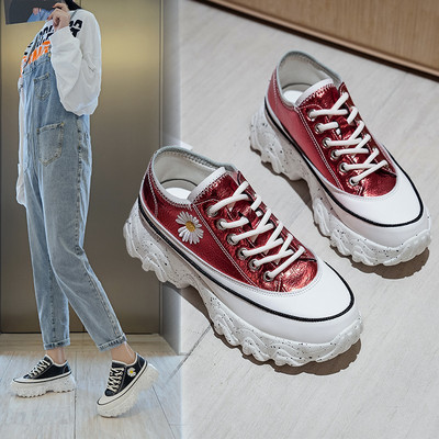 JINJIN-48-Moipheng 2020 De Primavera Con Plataforma, De Moda Para Mujer, Zapatillas Rosa Con Suela Ata, Zapatillas Gruesas