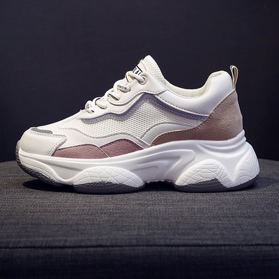 JINJIN-48-Moipheng 2020 De Primavera Con Plataforma, De Moda Para Mujer, Zapatillas Rosa Con Suela Ata, Zapatillas Gruesas