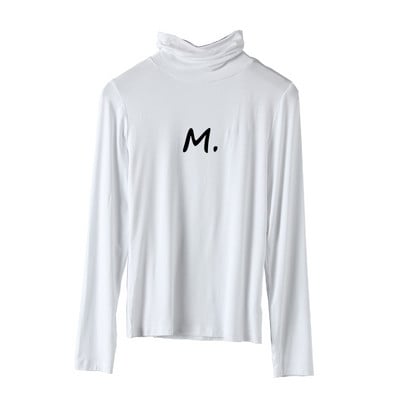 Ежедневна дамска блуза с поло яка и надпис