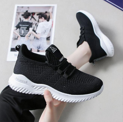 Moteriški batai Nauji kvėpuojantys sportiniai tinkleliai universalūs vasariniai tuščiaviduriai vaikštantys skraidantys austi neslystantys moteriški sportbačiai Zapatos De Mujer