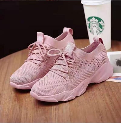 Moteriški batai Nauji kvėpuojantys sportiniai tinkleliai universalūs vasariniai tuščiaviduriai vaikštantys skraidantys austi neslystantys moteriški sportbačiai Zapatos De Mujer