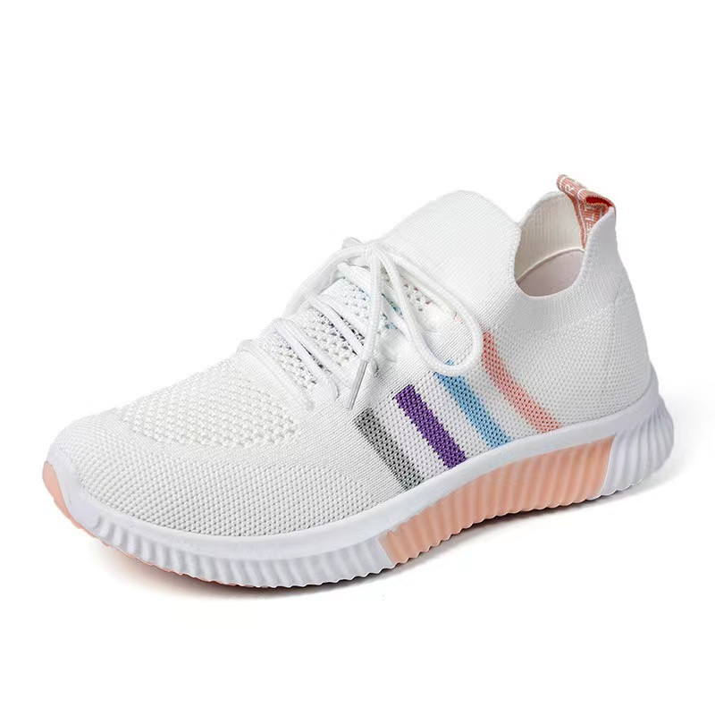 Moteriški batai Nauji kvėpuojantys sportiniai tinkleliai universalūs vasariniai tuščiaviduriai vaikštantys skraidantys austi neslystantys moteriški sportbačiai Zapatos De Mujer