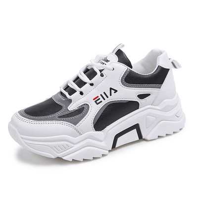 Új női futócipő platform csúszásmentes női sportcipő kiváló minőségű kényelmes, trendi cipők fehér női régi apa cipők