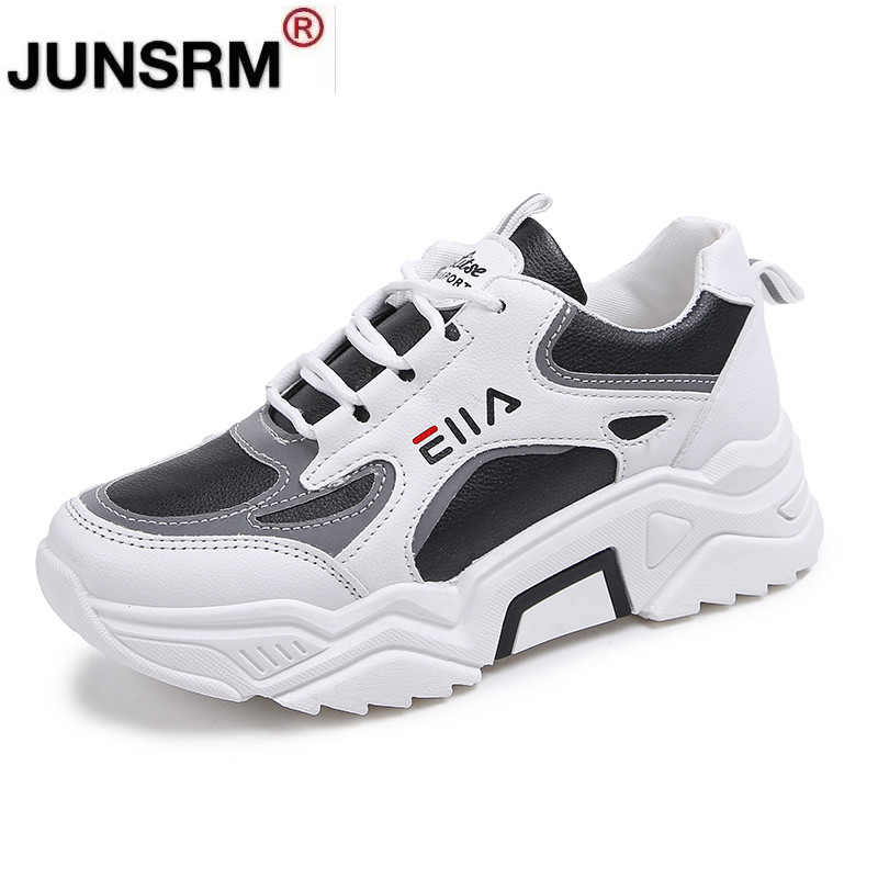 Új női futócipő platform csúszásmentes női sportcipő kiváló minőségű kényelmes, trendi cipők fehér női régi apa cipők
