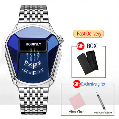 Zlatni ručni sat luksuzne marke 2022. za muškarce muški crni tehnološki vodootporni studentski lokomotiva trend muški ležerni kvarcni sat