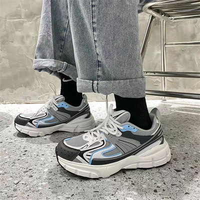 2022 m. pavasario ir vasaros moteriški sportbačiai tinkliniai, orui pralaidūs suvarstomi moteriški laisvalaikio batai storu dugnu plokšti plius dydžio vulkanizuoti batai