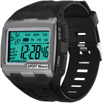 SYNOKE vyriški skaitmeniniai laikrodžiai lauko sportui madingi daugiafunkciniai vandeniui atsparūs dideli ciferblatai šviečiantys rankiniai laikrodžiai vyriški žadintuvai