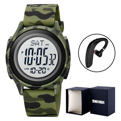 SKMEI Military Electronic Movement Fashion Watch for Férfi Sport Stopper Chrono Alarm Digitális karóra Vízálló Relogio Masculino
