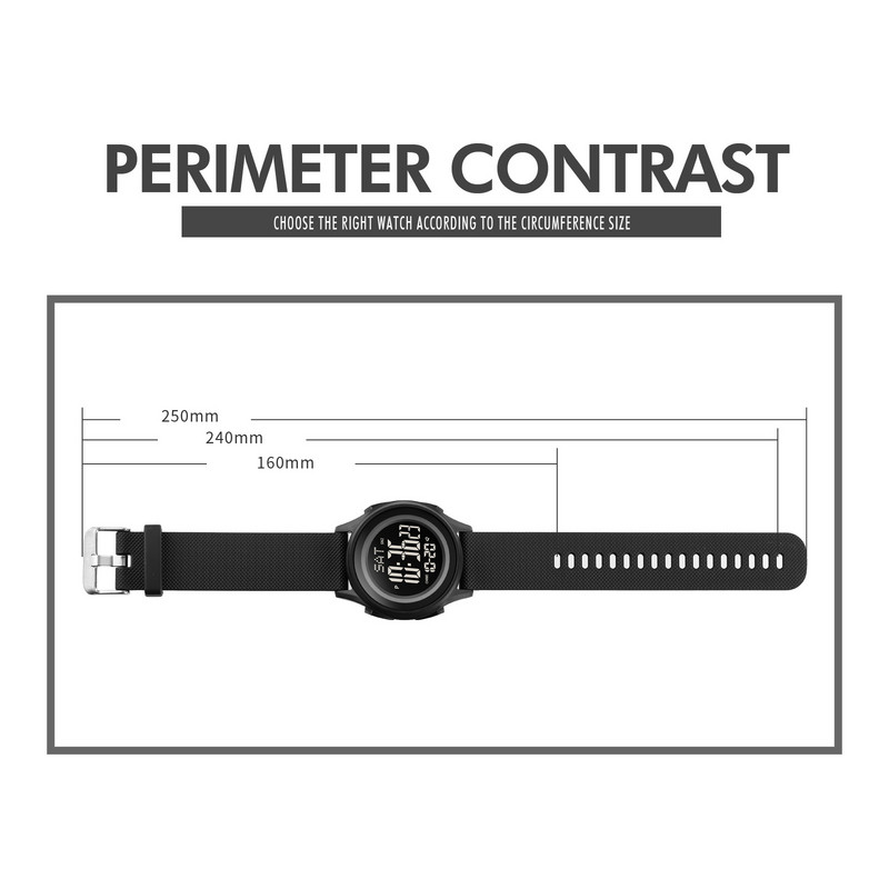 SKMEI Military Electronic Movement Fashion Watch for Férfi Sport Stopper Chrono Alarm Digitális karóra Vízálló Relogio Masculino
