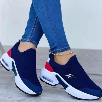 2022 Γυναικεία σανδάλια Πλατφόρμα Solid Flats Casual Γυναικεία Vulcanize Παπούτσια Lace Up Γυναικεία αθλητικά παπούτσια περπατήματος που αναπνέουν Zapatos Mujer