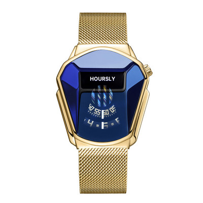HOURSLY Luksuzni brend Trend Cool muški ručni sat Tehnologija nehrđajućeg čelika Modni kvarcni sat za muškarce 2022 Relogio Masculino
