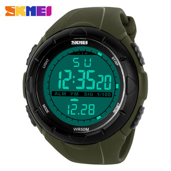 Ψηφιακά στρατιωτικά αθλητικά ρολόγια μάρκας SKMEI Ανδρικά ρολόγια 50M αδιάβροχα για κολύμπι αναρρίχησης εξωτερικού χώρου Casual Αντρικά ρολόγια χειρός Reloj Hombre