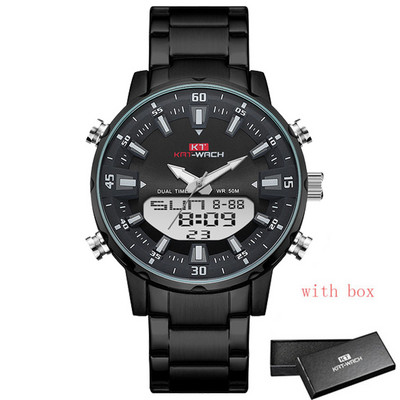 Auksinis vyriškas karinis sportinis rankinis laikrodis skirtas kvarciniam nerūdijančio plieno 50M vandeniui atsparus plaukimo vyriškas laikrodis Relogio Masculino 2022