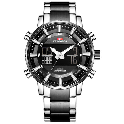 Auksinis vyriškas karinis sportinis rankinis laikrodis skirtas kvarciniam nerūdijančio plieno 50M vandeniui atsparus plaukimo vyriškas laikrodis Relogio Masculino 2022