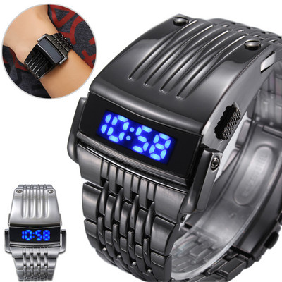 Modni digitalni sportski sat muški Led muški vojnički luksuzni sat muški puni čelični ručni sat relojes hombre Novo