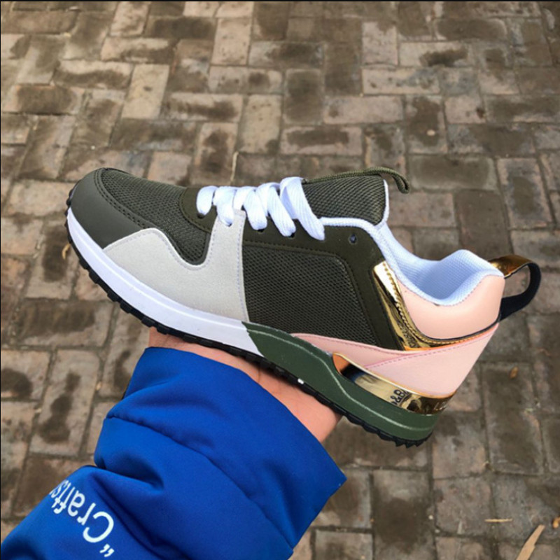 Nauji madingi moteriški sportbačiai leopardinio rašto odiniai stora apačia padidinta sportbačiai laisvalaikio patogūs sportiniai bateliai moterims