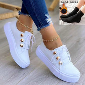 Női őszi cipők fehér tornacipők alkalmi sétaplatform lapos női vulkanizált cipők sport tenisz női Zapatillas Mujer