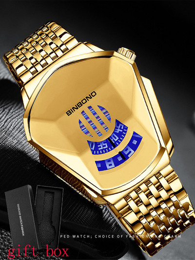 New Arrival Watch Men Waterproof Creative Wrist Watch For Male Clock Men Watch Relgio Masculino Gold Stainless Steel Wristwatch