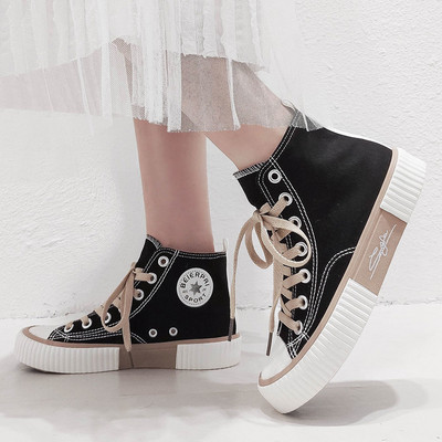 Mélyen dekoltált vászoncipő nőknek, 2021. ősz, új divat, vulkanizált cipők női lapos, alkalmi tornacipők, fűzős kis fehér cipők