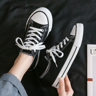 Mélyen dekoltált vászoncipő nőknek, 2021. ősz, új divat, vulkanizált cipők női lapos, alkalmi tornacipők, fűzős kis fehér cipők