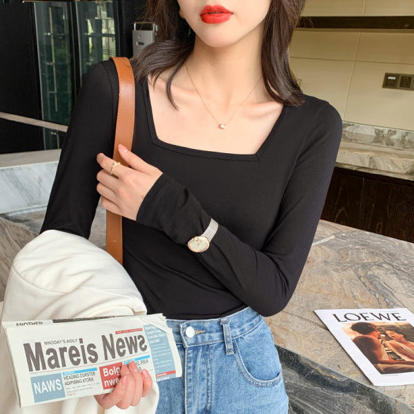 Naiste kandilise kaelusega puuvillane pluus