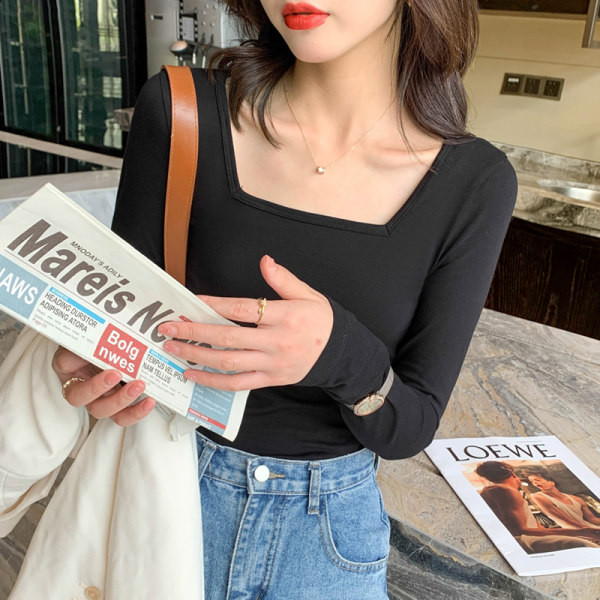 Naiste kandilise kaelusega puuvillane pluus