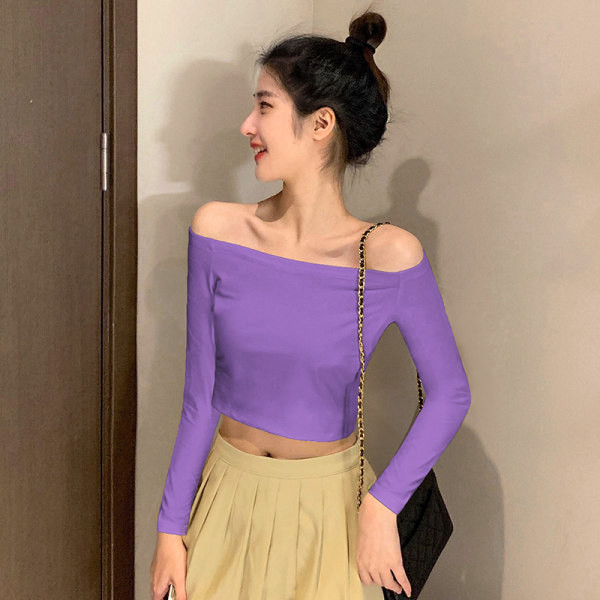 Dámska jednofarebná blúzka s odhalenými ramenami