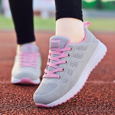 Sportbačiai Moteriški laisvalaikio batai Madingi vaikščiojimo tinkliniai plokščiapadžiai moteriški sportbačiai 2022 m. sporto salės vulkanizuoti batai Balta Zapatillas Mujer