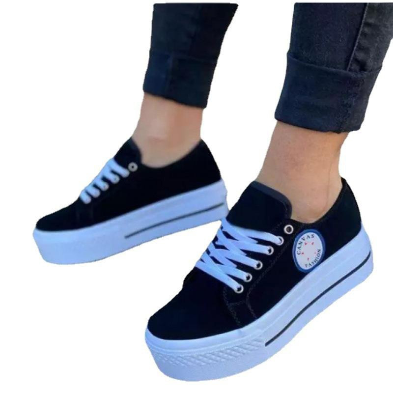 Γυναικεία παπούτσια με κορδόνια Casual καμβά παπούτσια Γυναικεία παπούτσια πλατφόρμα Παπούτσια casual παπούτσια Αθλητικά παπούτσια Zapatillas Mujer Chaussure Femme