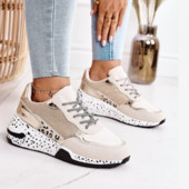 Γυναικεία πάνινα παπούτσια 2021 Leopard Print Lace-Up Γυναικεία παπούτσια Vulcanize Πλατφόρμα Αθλητικά Γυναικεία αθλητικά παπούτσια Breathable Plus Γυναικεία παπούτσια