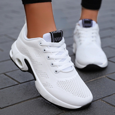 Women Running Shoes Platform Chunky Sneakers Summer Breathable Thick Sole Ladies Trainers Female Height Increasing Shoes Lady