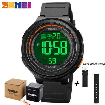 SKMEI Kreatív LED elektronikus sportórák Visszaszámlálás Stopper óra 5Bar Vízálló férfi karóra montre homme óra 1841