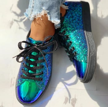 Дамски вулканизирани обувки Маратонки Bling Shoes Girl Glitter Ежедневни женски дишащи спортни обувки на открито Zapatos De Mujer