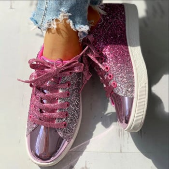 Дамски вулканизирани обувки Маратонки Bling Shoes Girl Glitter Ежедневни женски дишащи спортни обувки на открито Zapatos De Mujer