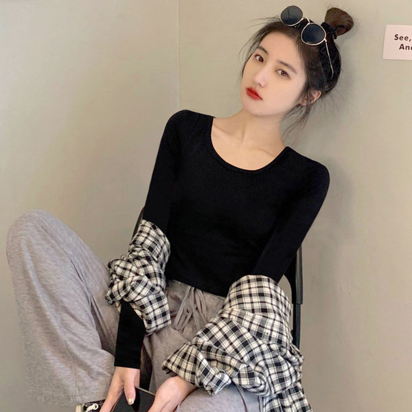 Naiste pikkade varrukatega liibuv pluus