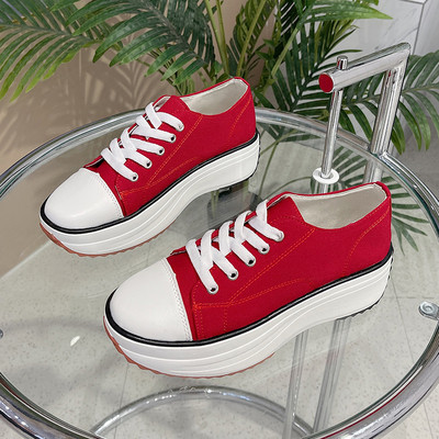 Γυναικεία casual αθλητικά παπούτσια 2022 Νέο γυναικείο μοτίβο καμβάς Αθλητικά ελαφριά παπούτσια Επίπεδα κορδόνια για ενήλικες Zapatillas Mujer Chaussure Femme