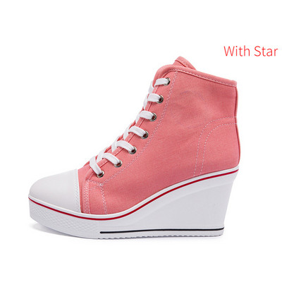 Uued naiste kiilulõuendiga vulkaniseerivad kingad, platvorm, hingavad lõuendist jalatsid vabaaja õpilastele kommivärvi kiiltossud