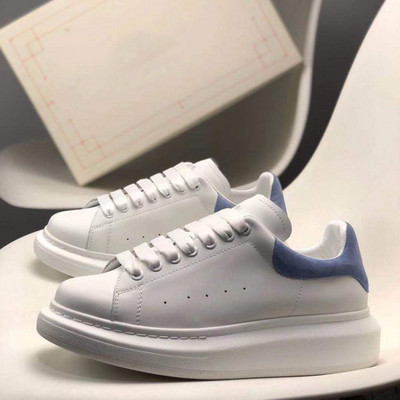 Stari samad väikesed valged kingad, naiste muffin, paks põhi, suurendatud nahast armastajate vabaaja lauajalatsid