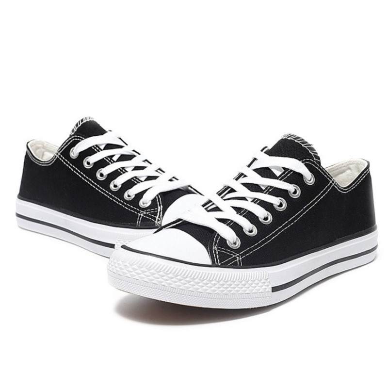 Női Vulcanize Cipők Vászon Cipők Divat Fűzős Solid Lovers Pár Cipők Gumi lapos őszi alkalmi cipők